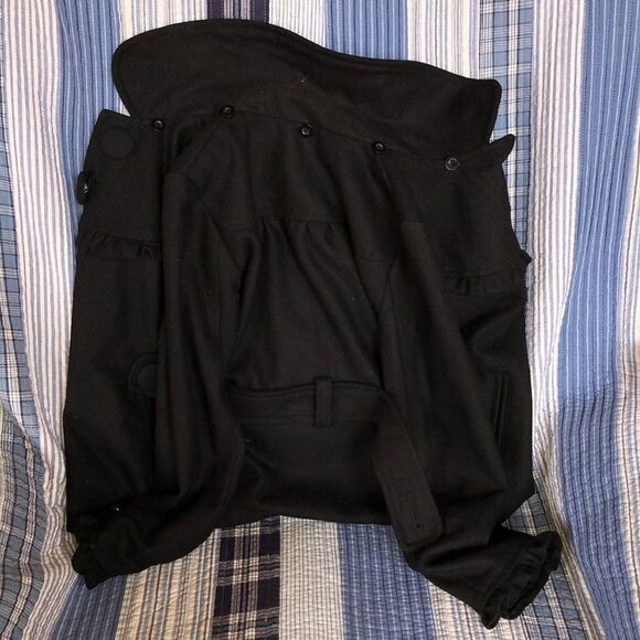 BIG Girls size Small black Me Jane wool pea coat - Picture 4 of 7